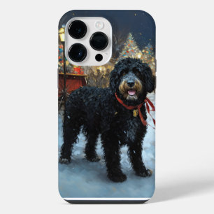 Coque Pour Pour iPhone 14 Pro Max Fête de Noël des chiens d'eau portugais