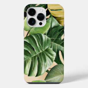 Coque Pour Pour iPhone 14 Pro Max Feuilles florales/hawaïennes/tropicales