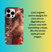 Coque Pour Pour iPhone 14 Pro Max Fille d'anime et dragon