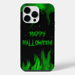 Coque Pour Pour iPhone 14 Pro Max Flammes Vertes dans le Ciel Étoilé
