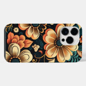 Coque Pour Pour iPhone 14 Pro Max Fleur de pouvoir rétro boho (Verso Horizontal)