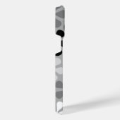 Coque Pour Pour iPhone 14 Pro Max Fleurs Abstraites Gris noir blanc (Côté droit)