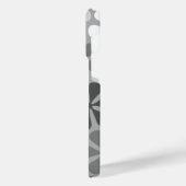 Coque Pour Pour iPhone 14 Pro Max Fleurs Abstraites Gris noir blanc (Côté gauche)