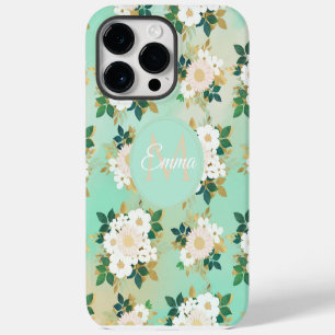Coque Pour Pour iPhone 14 Pro Max Fleurs Blanches Romantiques Dessin à l'Aquarelle M
