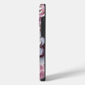 COQUE POUR POUR iPhone 14 PRO MAX FLEURS EN PAPIER ROSE ET BLANC 3D (Côté gauche)