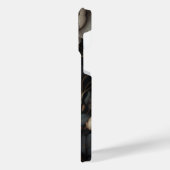 Coque Pour Pour iPhone 14 Pro Max Fleurs noires et blanches (Côté gauche)