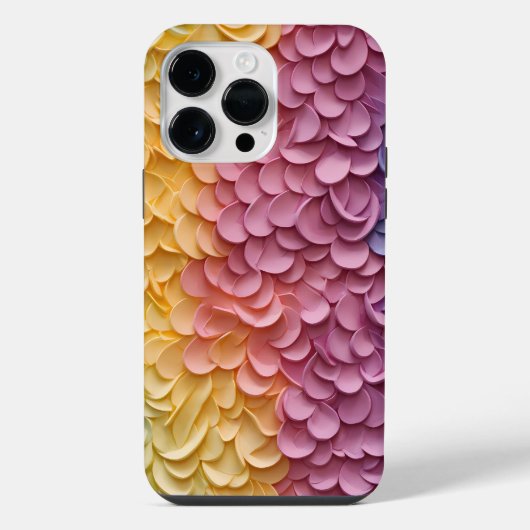 COQUE POUR POUR iPhone 14 PRO MAX FLEURS PETITES EN COULEUR 3-D (Verso)