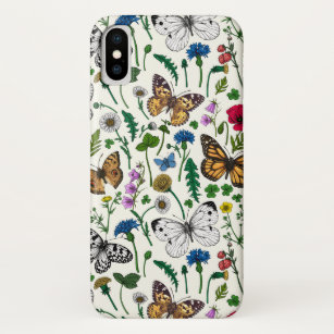 Case-Mate iPhone Case Fleurs sauvages et papillons