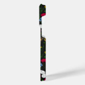 Coque Pour Pour iPhone 14 Pro Max Fleurs sauvages et papillons sur le noir (Côté gauche)