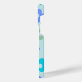 Coque Pour Pour iPhone 14 Pro Max floral bleu personnalisé (Côté gauche)