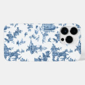 Coque Pour Pour iPhone 14 Pro Max Fontaines et arbres fantastiques vintages bleu toi (Verso Horizontal)