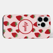 Coque Pour Pour iPhone 14 Pro Max Fraise rose mignonne (Verso Horizontal)
