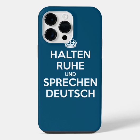 Coque Pour Pour iPhone 14 Pro Max Garder son calme et parler allemand (Verso)