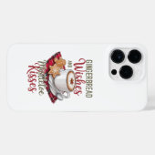 Coque Pour Pour iPhone 14 Pro Max Gingerbread Wishes and Mistletoe Kisses Christmas (Verso Horizontal)