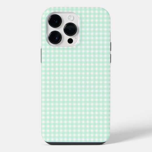 Coque Pour Pour iPhone 14 Pro Max Gingham Vert F & L (Verso)