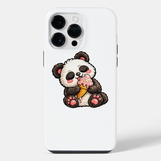 Coque Pour Pour iPhone 14 Pro Max Glace Panda Mignon (Verso)