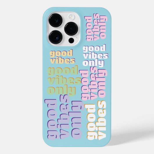 Coque Pour Pour iPhone 14 Pro Max good vibes frases (Verso)