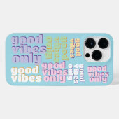 Coque Pour Pour iPhone 14 Pro Max good vibes frases (Verso Horizontal)