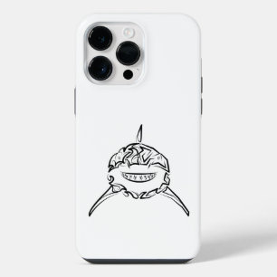 Coque Pour Pour iPhone 14 Pro Max Grand requin blanc de la tribu noire et blanche