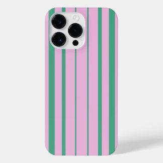 Coque Pour Pour iPhone 14 Pro Max Green Stripes and Soft Pink iPhone 14 Pro Max Case