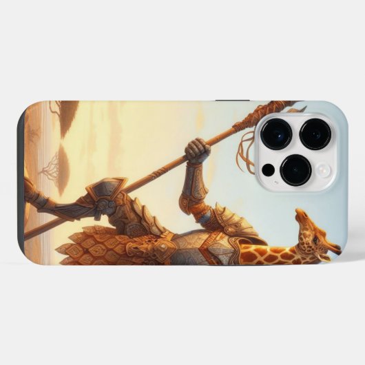 Coque Pour Pour iPhone 14 Pro Max Guerrier de girafe (Verso Horizontal)