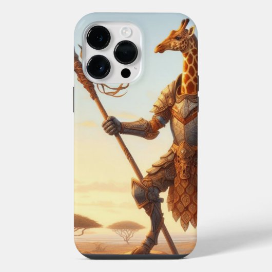 Coque Pour Pour iPhone 14 Pro Max Guerrier de girafe (Verso)