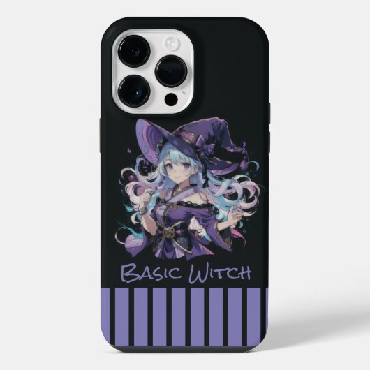Coque Pour Pour iPhone 14 Pro Max Halloween/Sorcière/violet (Verso)