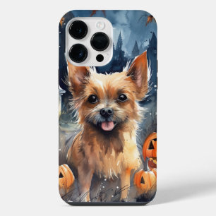 Coque Pour Pour iPhone 14 Pro Max Halloween Terrier Australien Avec Peur Citrouille