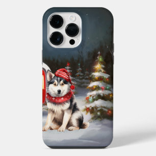 Coque Pour Pour iPhone 14 Pro Max Hiver Sibérie Husky Caravan Christmas Adventure