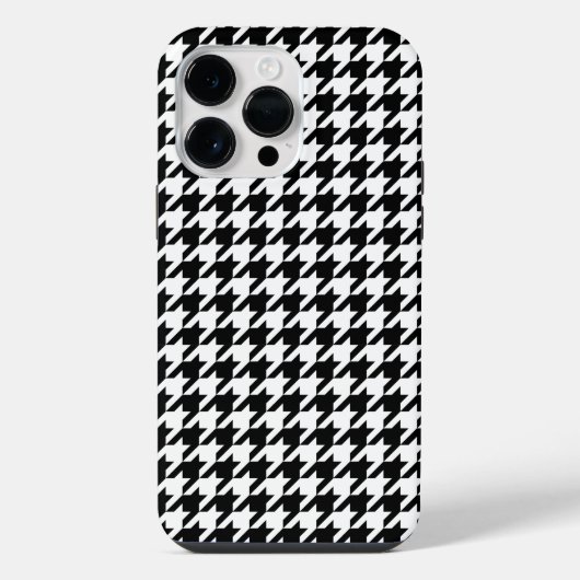 Coque Pour Pour iPhone 14 Pro Max Houndstooth Elegance (Verso)