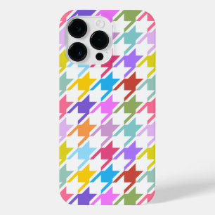Coque Pour Pour iPhone 14 Pro Max Houndstooth Multicolor+White Big Motif