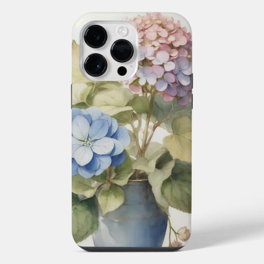 Coque Pour Pour iPhone 14 Pro Max Hydrangée (Verso)