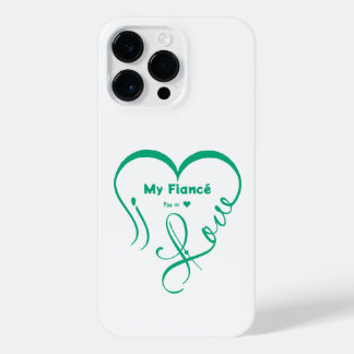 Coque Pour Pour iPhone 14 Pro Max I Love My Fiancé • You = ♥ 🫳🏻💍