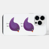 Coque Pour Pour iPhone 14 Pro Max Illustration de petit oiseau violet mignon (Verso Horizontal)