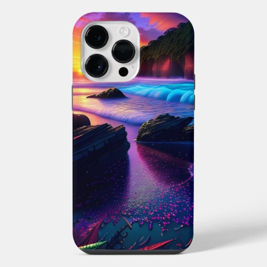 Coque Pour Pour iPhone 14 Pro Max Imaginaire Tropical Beach One (Verso)