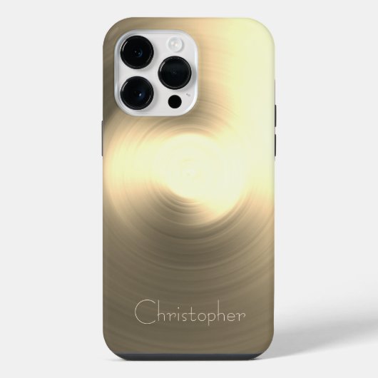 Coque Pour Pour iPhone 14 Pro Max Impression Acier Inoxydable Or Titane (Verso)
