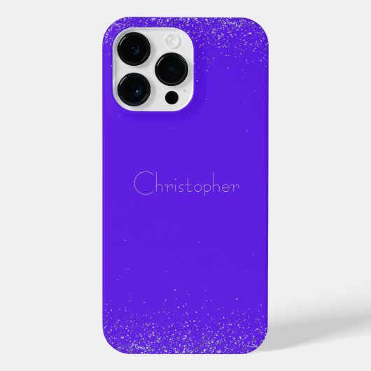 Coque Pour Pour iPhone 14 Pro Max Impression en acier inoxydable bleu Titane (Verso)