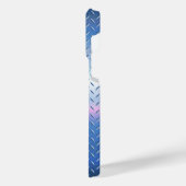 Coque Pour Pour iPhone 14 Pro Max Impression en acier inoxydable bleu titane (Côté gauche)