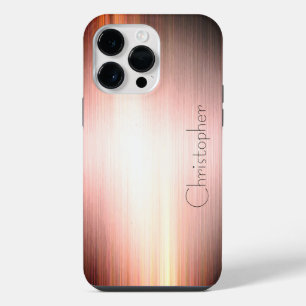 Coque Pour Pour iPhone 14 Pro Max Impression en acier inoxydable en bronze de titane
