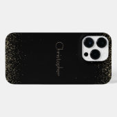 Coque Pour Pour iPhone 14 Pro Max Impression en acier inoxydable noir titane (Verso Horizontal)