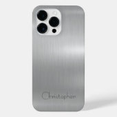 Coque Pour Pour iPhone 14 Pro Max Impression en acier inoxydable titane (Verso)