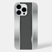 Coque Pour Pour iPhone 14 Pro Max Impression en acier inoxydable titane (Verso)