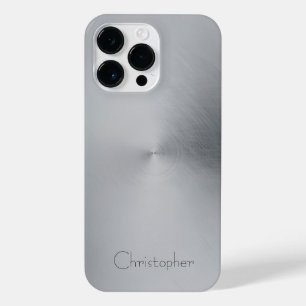 Coque Pour Pour iPhone 14 Pro Max Impression en acier inoxydable titane