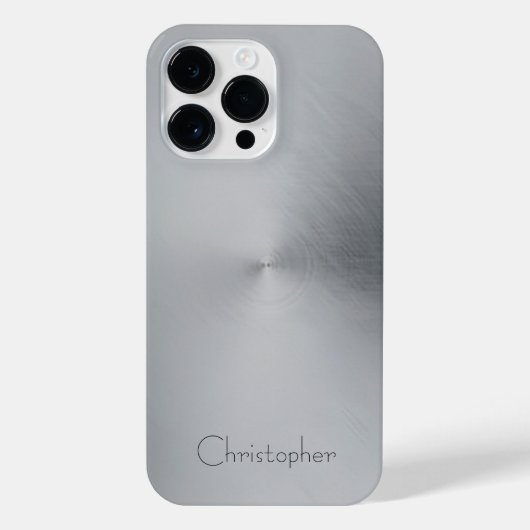 Coque Pour Pour iPhone 14 Pro Max Impression en acier inoxydable titane (Verso)