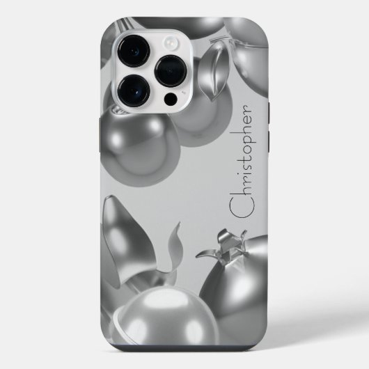 Coque Pour Pour iPhone 14 Pro Max Impression en acier inoxydable titane (Verso)