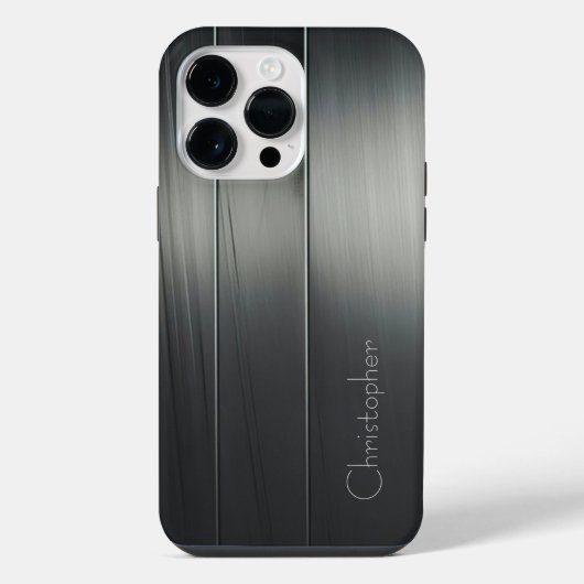Coque Pour Pour iPhone 14 Pro Max Impression en acier inoxydable titane (Verso)