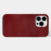 Coque Pour Pour iPhone 14 Pro Max Impression en cuir rouge Lizard (Verso Horizontal)