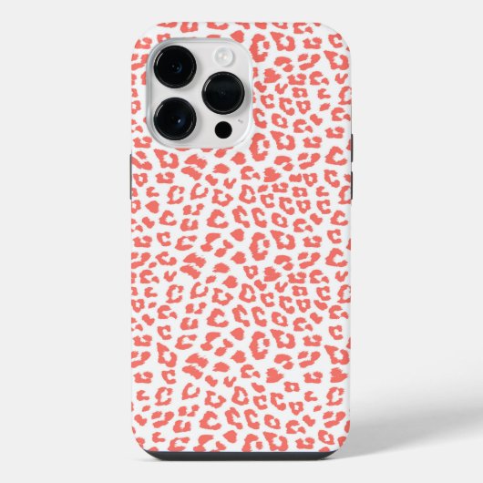 Coque Pour Pour iPhone 14 Pro Max Impression léopard corail (Verso)