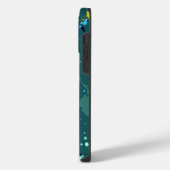 Coque Pour Pour iPhone 14 Pro Max Initiales Cool Green Paint Splatter (Côté gauche)