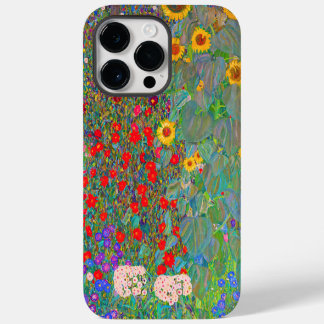 Coque Pour Pour iPhone 14 Pro Max Jardin agricole de Gustav Klimt avec tournesols